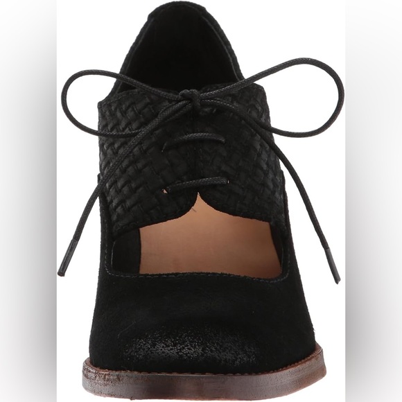 Patricia Nash Leather Suede Agata Pump Black Laceup Size 8.5 M Italian Mary Jane - Picture 2 of 10